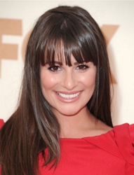 Lea Michelle With Long Shiny Brunette Hair