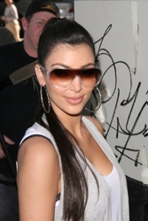 Kim Kardashian With Long Ponytail