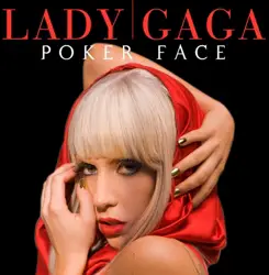 Lady Gaga On Cover Of Poker Face Album With Platinum Blonde Hair