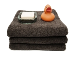 Stack of thick lush towels for spa - HB Media - All rights Reserved
