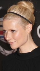 Gwyneth Paltrow With No Part And Top Knot