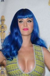 Katy Perry With Vibrant Blue Hair