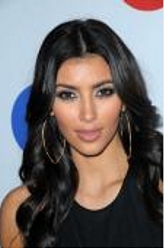 Kim Kardashian With Long Raven Black Hair