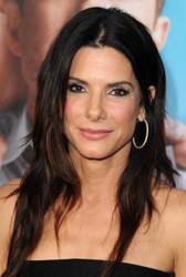 Sandra Bullock With Off Center Part And Soft Waves