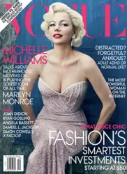 Vogue Cover For Oct 2011 With Michelle Williams As Marilyn Monroe