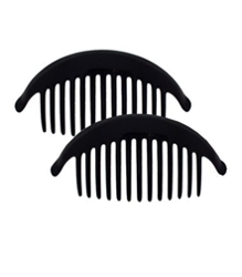 Interlocking Combs In Black At HairBoutique.com