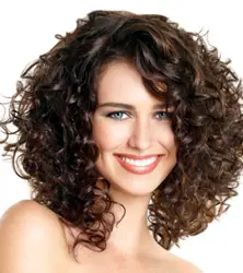 Naturally Curly Shoulder Length Hair