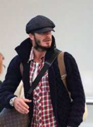 David Beckham Wearing Messenger Cap