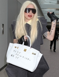 Lady Gaga With Long Platinum Blonde Hair