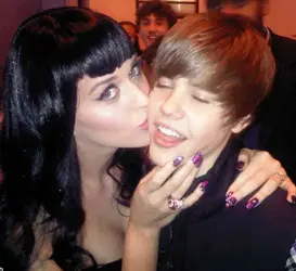 Katy Perry & Justin Bieber With Shorter Mop Top Hairstyle