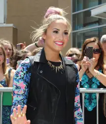 Demi Lovato With Blonde & Pink Top Knots - Fox/TV