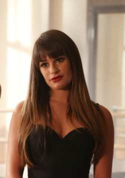 Curly Girl Lea Michele On Glee With Straight Ombre Hair
