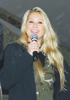 Kournikova at Bagram Air Base during a United Service Organization tour, 15 December 2009 - All Rights Reserved