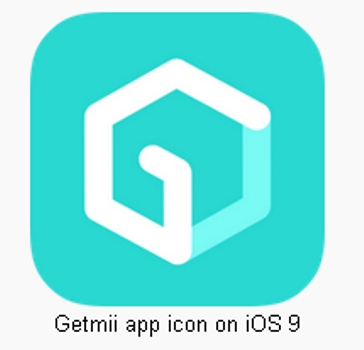 Getmii App Icon on iOS 9 - Wikipedia.com - All Rights Reserved