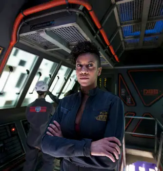 THE EXPANSE -- "Retrofit" Episode 106 -- Pictured: Dominique Tipper as Naomi Nagata -- (Photo by: Rafy/Syfy) 2014 Syfy Media, LLC