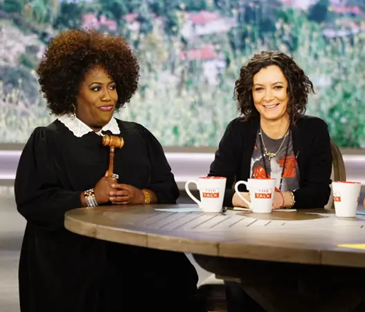 Sheryl Underwood and Sara Gilbert, shown. Photo: Sonja Flemming/CBS ©2017 CBS Broadcasting, Inc. All Rights Reserved
