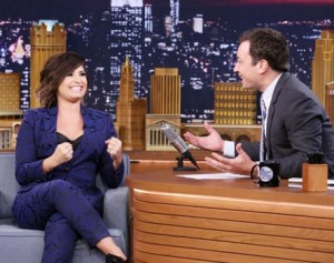Demi Lovato - THE TONIGHT SHOW STARRING JIMMY FALLON - August 15, 2014- (Photo by: Douglas orenstein/NBC) Friday, August 15 on NBC (11:35 p.m.-12:35 a.m. ET) 2014 NBCUniversal Media, LLC 