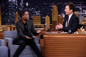 THE TONIGHT SHOW STARRING JIMMY FALLON - Pictured: (l-r) Comedian Chris Rock during an interview with host Jimmy Fallon - December 8, 2014 - (Photo by: Douglas Gorenstein/NBC)