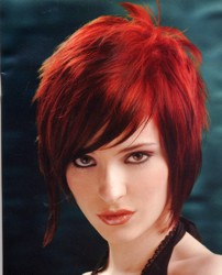 Chin Length Layered Red Hair