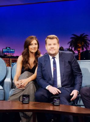 George Papanikolas Celebrity Haircolor Guru - Minka Kelly on The Late Late Show with James Corden, Thursday, November 29, 2018 - Photo: Terence Patrick/CBS ©2018 CBS Broadcasting, Inc. All Rights Reserved