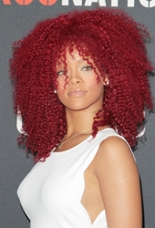 Avoid Hot Hair Iron Burns - Rihanna With Red Hair - Image by DC Media - All Rights Reserved