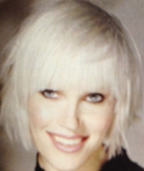 Platinum Blonde Shag With Full Fringe