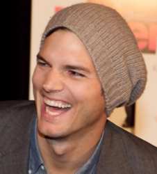 Ashton Kutcher Wearing Knit Beanie