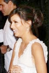 Eva Longoria With Romantic Low Slung Hair Bun