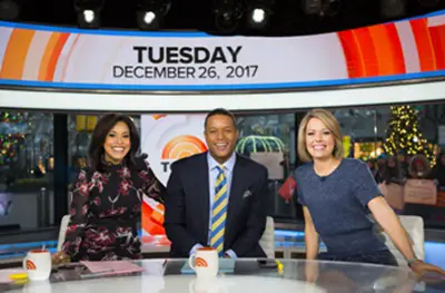 Dylan Dreyer's Bobalicious Blonde Hair - TODAY - Pictured (L-R) Sheinielle Jones, Craig Melvin, Dylan Dreyer - Tuesday, December 26, 2017 - Photo by Nathan Congleoton - NBCUniversal Media LLC - All Rights Reserved