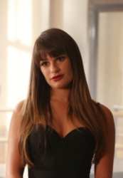Curly Girl Lea Michele With Long Straight Hair