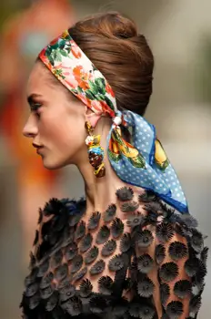 Scarf Updo for 2013 Dolce & Gabbano 2013 Spring Show - Hair By Guido - All Rights Reserved