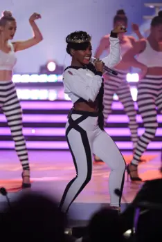 Special guest Janelle Monáe perform on AMERICAN IDOL XIV, May 13  on FOX. CR: Frank Micelotta / FOX. © FOX Broadcasting. 