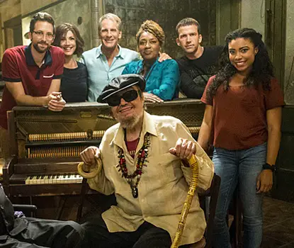 Natural Curl Hair Flat Top - NCIS: NEW ORLEANS - Pictured L-R: Rob Kerkovich, Zoe McLellan, Scott Bakula, Grammy Award-winning artist Dr. John, CCH Pounder, Lucas Black, and Shalita Grant Photo: Skip Bolen/CBS ©2015 CBS Broadcasting, Inc. All Rights Reserved