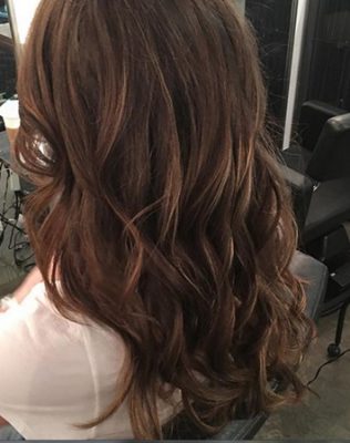 Best Curly Hair Cut In Dallas- Model Charisse has a great haircut with balayage highlights and lowlights. Hair by Rebecca Leigh - #BlancHairSalon - All Rights Reserved