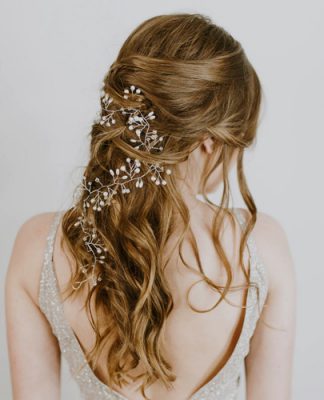 Long Blonde Hair With Flowers