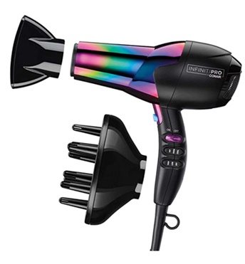 Fine-tuning Fine Curly Hair - Conair Infiniti Pro Dryer + Long Finger Diffuser Attachment - Conair - All Rights Reserved