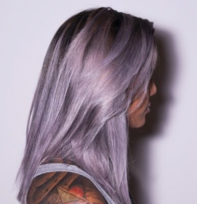 Shiny Violet Hued Hair