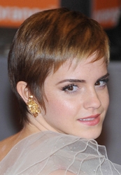 Emma Watson With Short Feathered Pixie Haircut