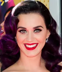 Katy Perry With Long Plum S Wave Hairstyle