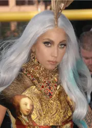 Lada Gaga Platinum Blonde Long Hair