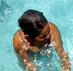 Wet Hair In The Swimming Pool