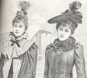 Full Forehead Covering Bangs in 1892 - Victorian FAshions & Costumes From Harper's Bazaar - 1967 - 1898 - Stella Blum - Dover Publications