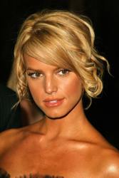 Jessica Simpson With Sideswept Bangs/Fringe