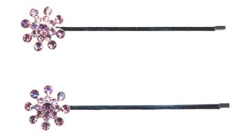 HB HairJewels - Starburst Crystal Hairpins - Light Amethyst (2)