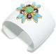 Gerard Yosca - White Cuff w/Turq, Jade, Ameth & White Swarovski Hued Stones