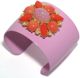 Gerard Yosca - Pink Bracelet Cuff w/Speckled Rose Quartz Center