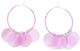 Michele Busch - Earrings - Set of Fuschia Paillettes, Beads & Swarovski