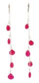 Michelle Roy - Stilletto Earrings - Chalcedony - Deep Fuschsia (Set of 2)