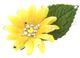 Michelle Roy - Mini Daisy Clip - Yellow w/Swarovski Crystal Accents