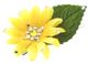 Michelle Roy - Mini Daisy Clip - Yellow w/Swarovski Crystal Accents